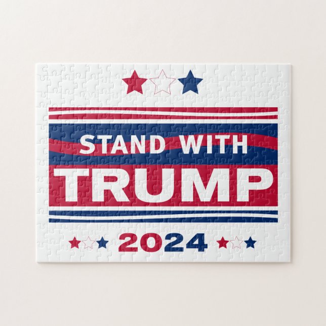Stand with Trump~2024~MAGA Jigsaw Puzzle (Horizontal)