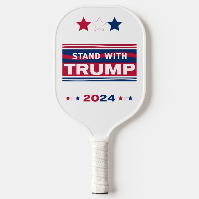 Stand with Trump~2024~MAGA Pickleball Paddle (Front)