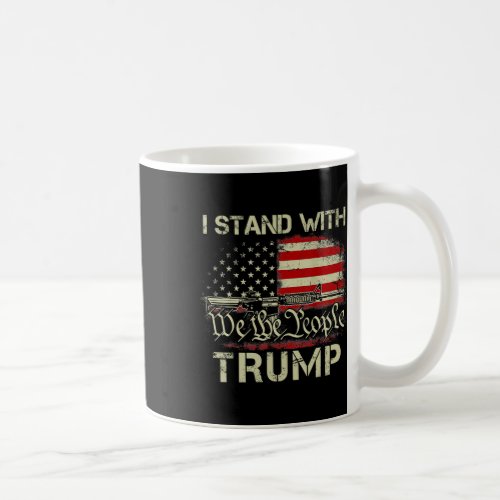 Stand With Trump American Flag Men Woman Usa Vinta Coffee Mug