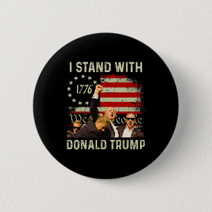 Stand With Trump Funny Trump 2024 Button