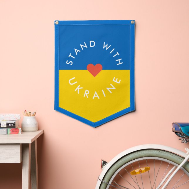 Stand with Ukraine Anti War Protest Ukrainian Flag (Insitu 2)