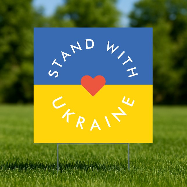 Stand with Ukraine Anti War Protest Ukrainian Flag Sign (Creator Uploaded)