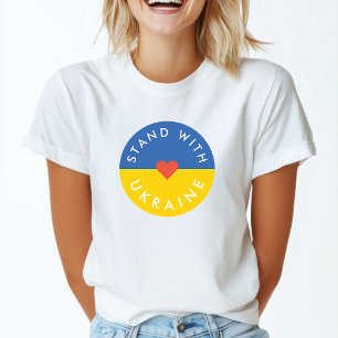 Stand with Ukraine Anti War Protest Ukrainian Flag T-Shirt