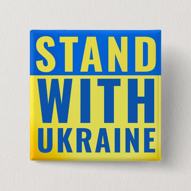 Stand with Ukraine Button (Front)