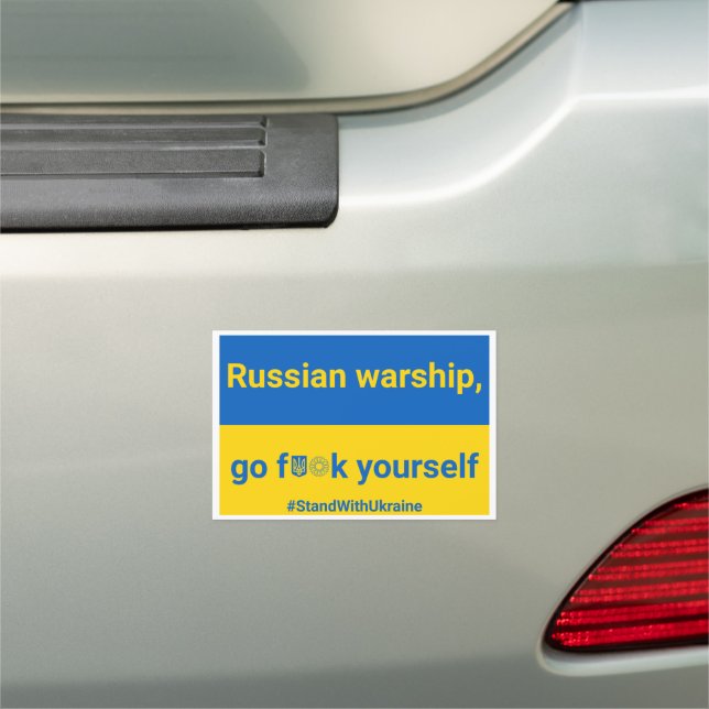 Stand With Ukraine Car Decal (In Situ)