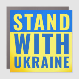Stand with Ukraine. Car Magnet