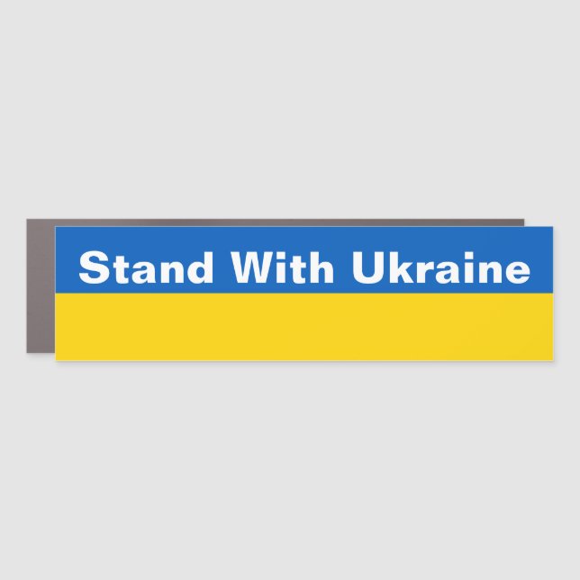 Stand With Ukraine Car Magnet (Front)