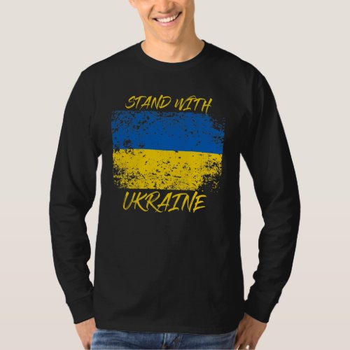 Stand With Ukraine Distressed  T_Shirt