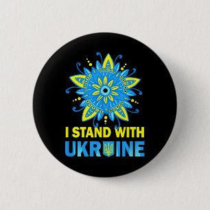Stand With Ukraine Flag Anti-putin No To War Ukrai Button