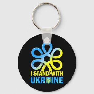 Stand With Ukraine Flag Anti-putin Say No To War U Keychain