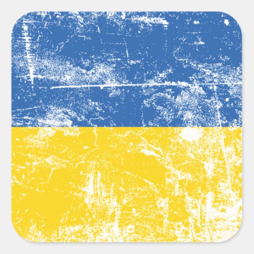 Stand with Ukraine Invaded by Russia 2022 Square Sticker