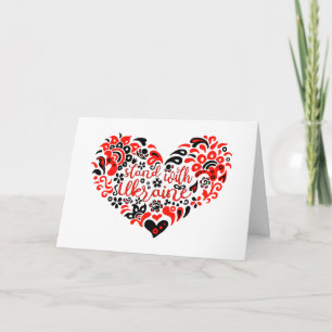 Stand with Ukraine lettering and heart Invitation