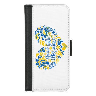 Stand with Ukraine lettering and heart iPhone 8/7 Wallet Case