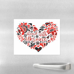 Stand with Ukraine lettering and heart Magnetic Dry Erase Sheet