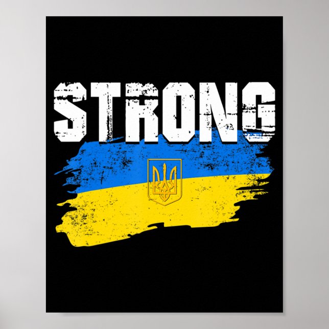 Stand With Ukraine Love Support Ukraine Men Women  Poster (Front)