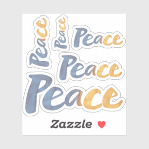 Stand With Ukraine - PEACE Anti-War Freedom Word Sticker