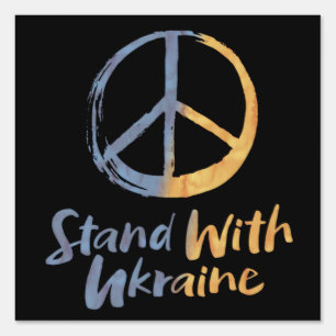 Stand With Ukraine - PEACE Symbol Sign Freedom War