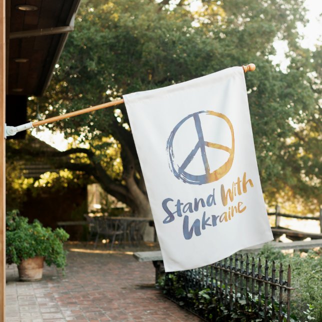 Stand With Ukraine - PEACE Symbol Sign War (In SItu)