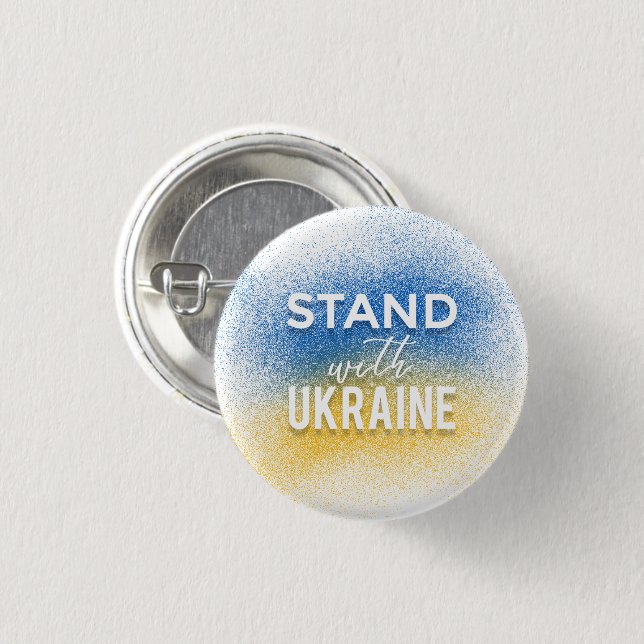 Stand with Ukraine Round Button (Front & Back)