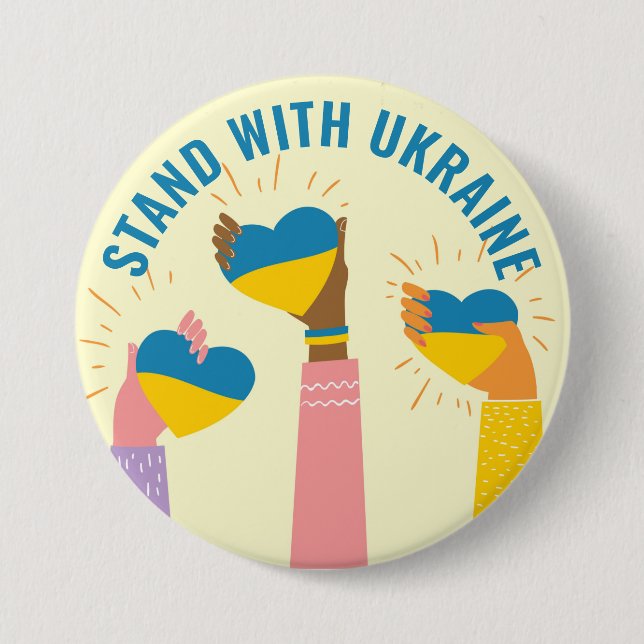Stand with Ukraine Support Button (Front)