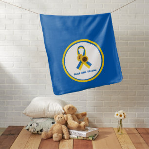 Stand With Ukraine Support Ribbon   Baby Blanket
