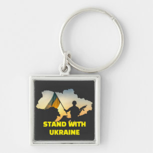 Stand with Ukraine – Support & Solidarity Keychain