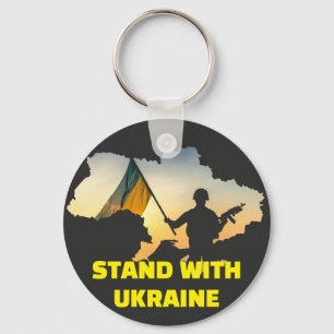 Stand with Ukraine – Support & Solidarity Keychain