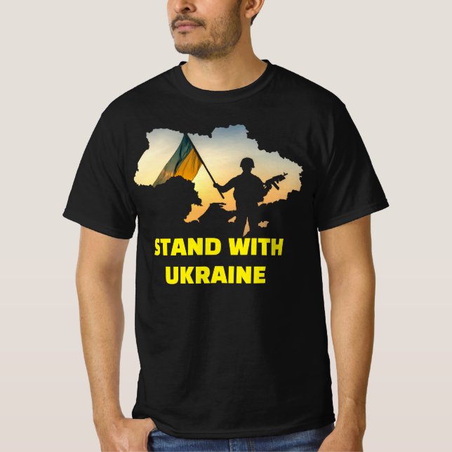 Stand with Ukraine – Support & Solidarity T-Shirt (Front)