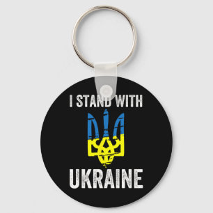 Stand With Ukraine Support Ukraine Resist Protest Keychain