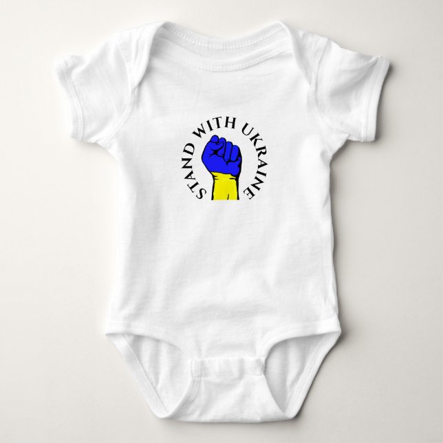 STAND WITH UKRAINE T-Shirt Baby Bodysuit (Front)