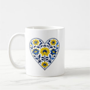 Stand with Ukraine traditional petrykivka painting Coffee Mug