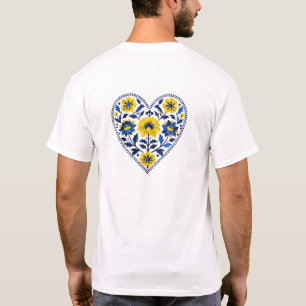 Stand with Ukraine traditional petrykivka painting T-Shirt