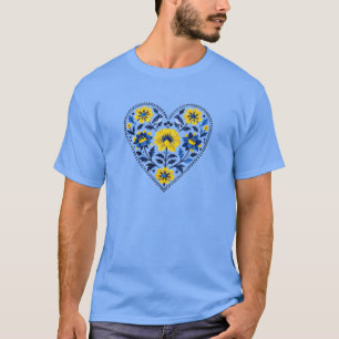 Stand with Ukraine traditional petrykivka painting T-Shirt