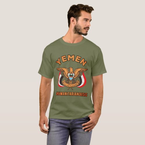 Stand With Yemen Golden Eagle National Emblem T_Shirt