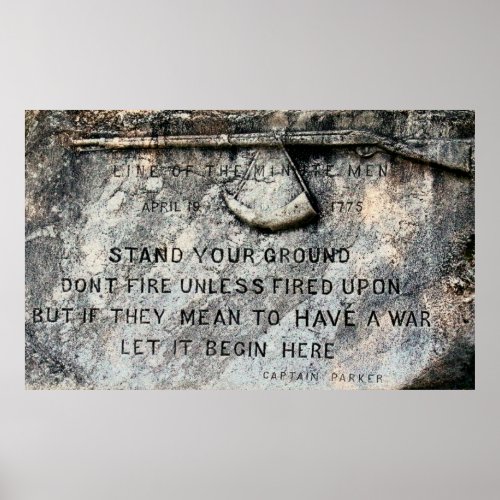 STAND YOUR GROUND 1775 POSTER