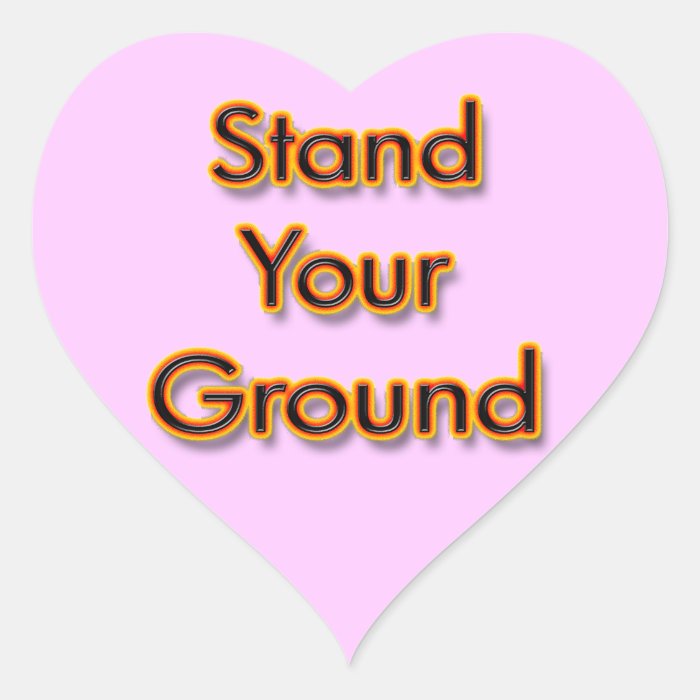 Stand Your Ground fire Heart Sticker