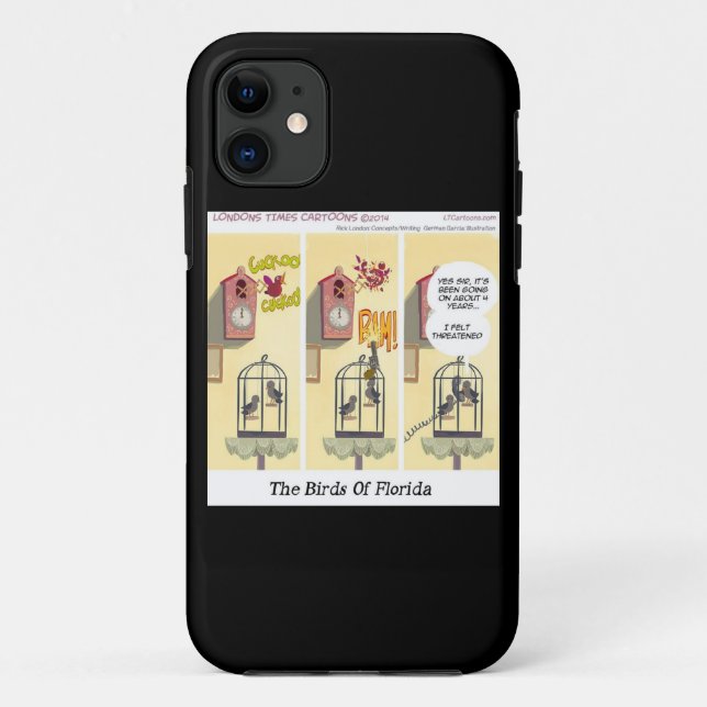 Stand Your Ground Funny Bird With Gun Case-Mate iPhone Case (Back)