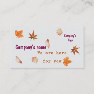 Standard, 3.5" x 2.0" Autumn Leaves Business Card 