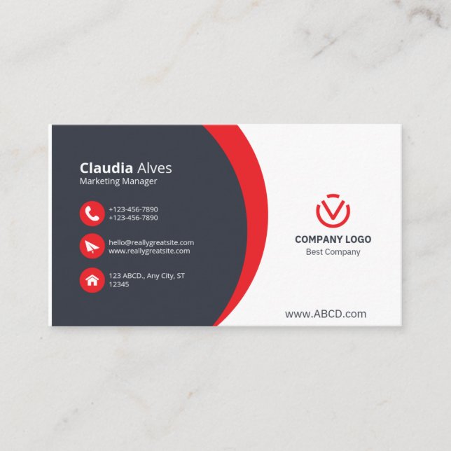 Standard, 3.5" x 2.0" Business Card (Front)