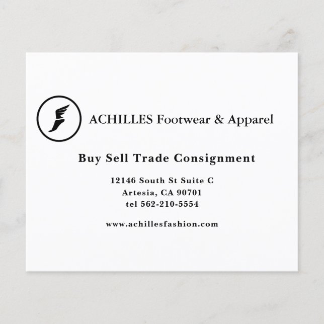 Standard, 3.5" x 2.0" Business Card Flyer (Front)