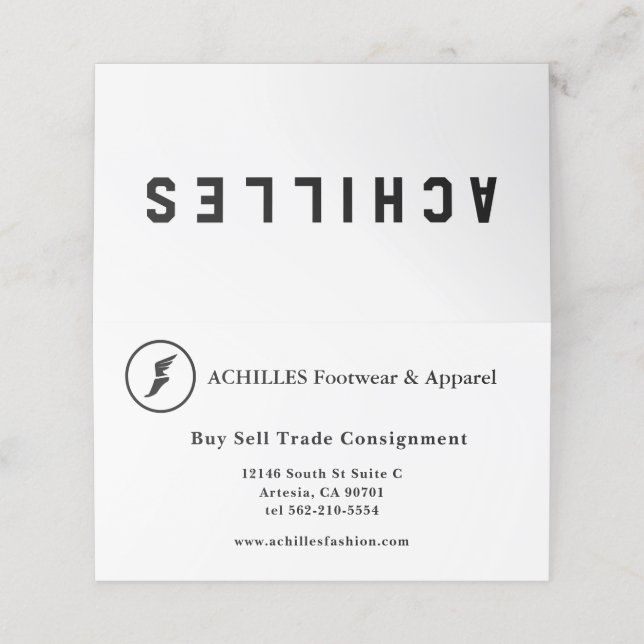 Standard, 3.5" x 2.0" Business Card Flyer Photo Pr (Outside Unfolded)