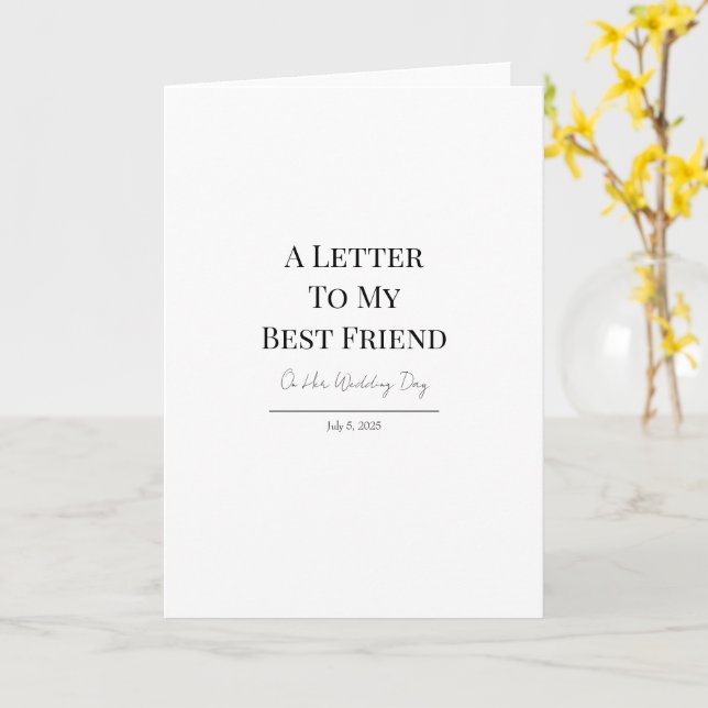 Standard, 5" x 7" Folded Greeting Card (Yellow Flower)