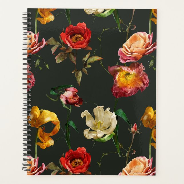 Standard (8.5" x 11"), Hard Cover, Black Spiral Planner (Front)