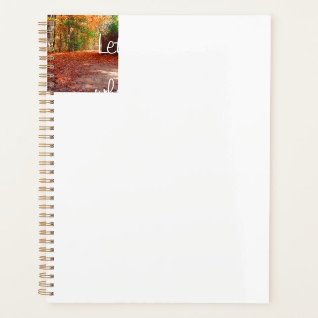 standard (8.5" x 11"), Hard Cover, Black Spiral Planner (Front)