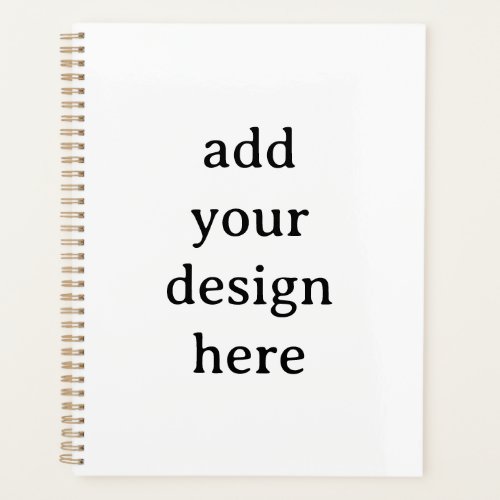 Standard 8.5" x 11" Hard Cover, Gold Spiral Planner