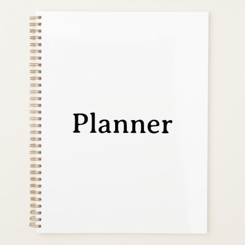 Standard 8.5" x 11" Hard Cover, Gold Spiral Planner