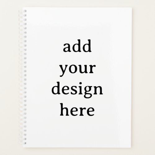 Standard 8.5" x 11" Hard Cover, White Spiral  Planner