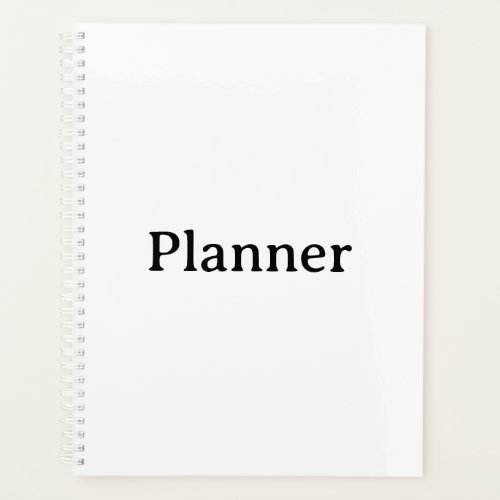 Standard 8.5" x 11" Hard Cover, White Spiral  Planner