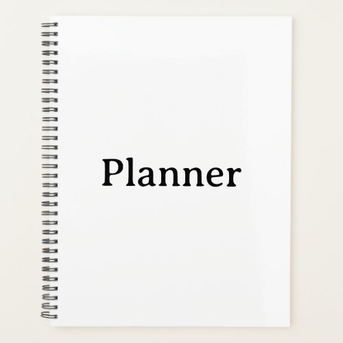 Standard 8.5" x 11" Soft Cover, Black Spiral  Planner