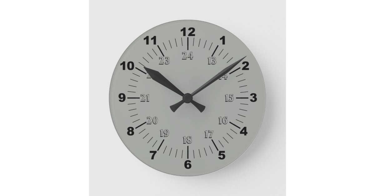 Sage Green Gradient Aura Round Clock | Zazzle